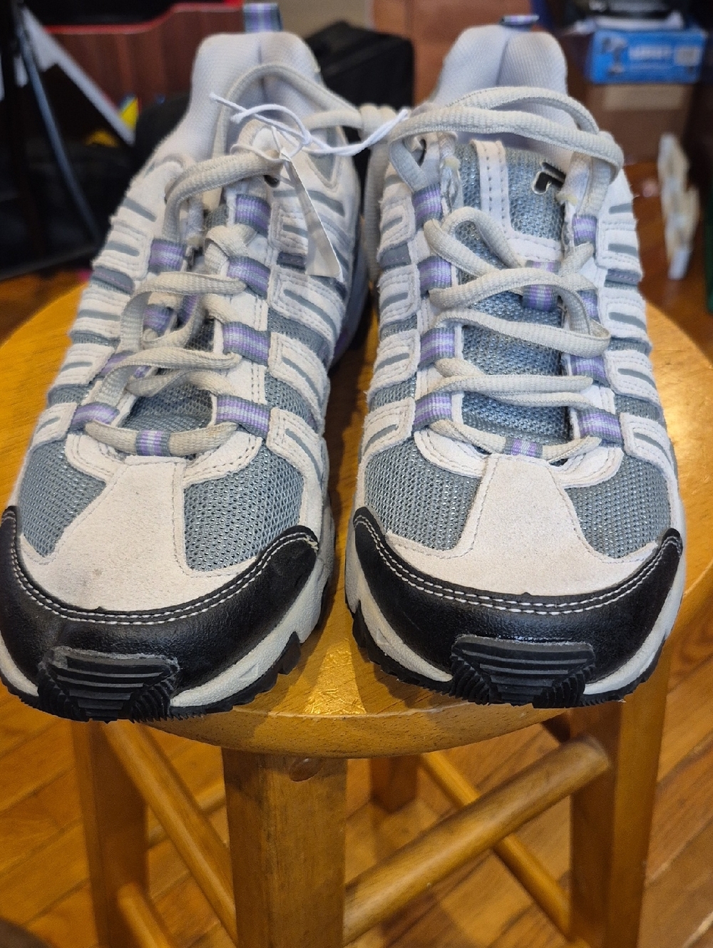 Fila Light Gray and Lavender Athletic Sneakers